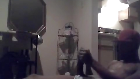 Married gets a dildo up with black cock