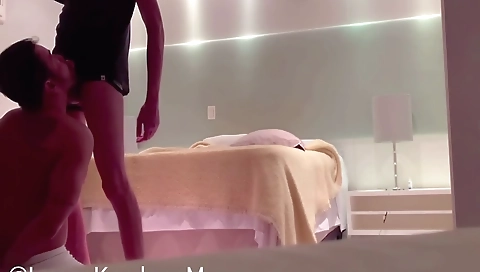 Beautiful blonde girl does a sexy extravaganza