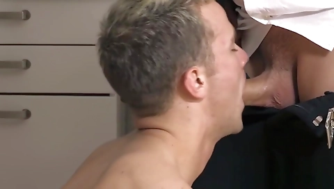 Ta charmes and gets fucked by a dildo boysfirsttimee