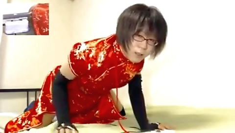 Hot asian model in gangbang