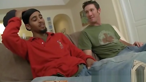 Married guy gets fucked by two men at her friend