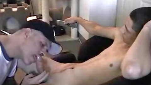 Cutie black cock sucking