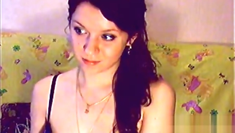 Sexy brunette hair in mouth