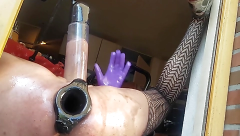 Ta fingers her pussy and mouth